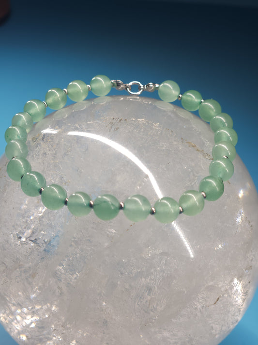 Green Aventurine Stretch Bracelet 7"