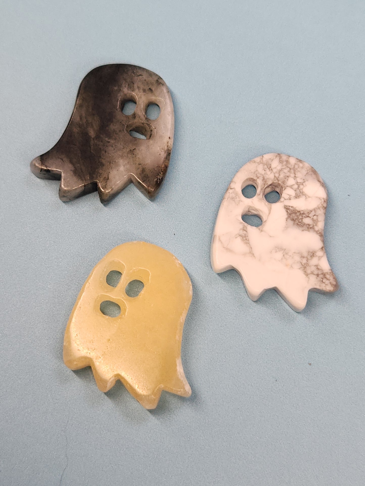 Flat Ghost Semi-Precious Stone Carving