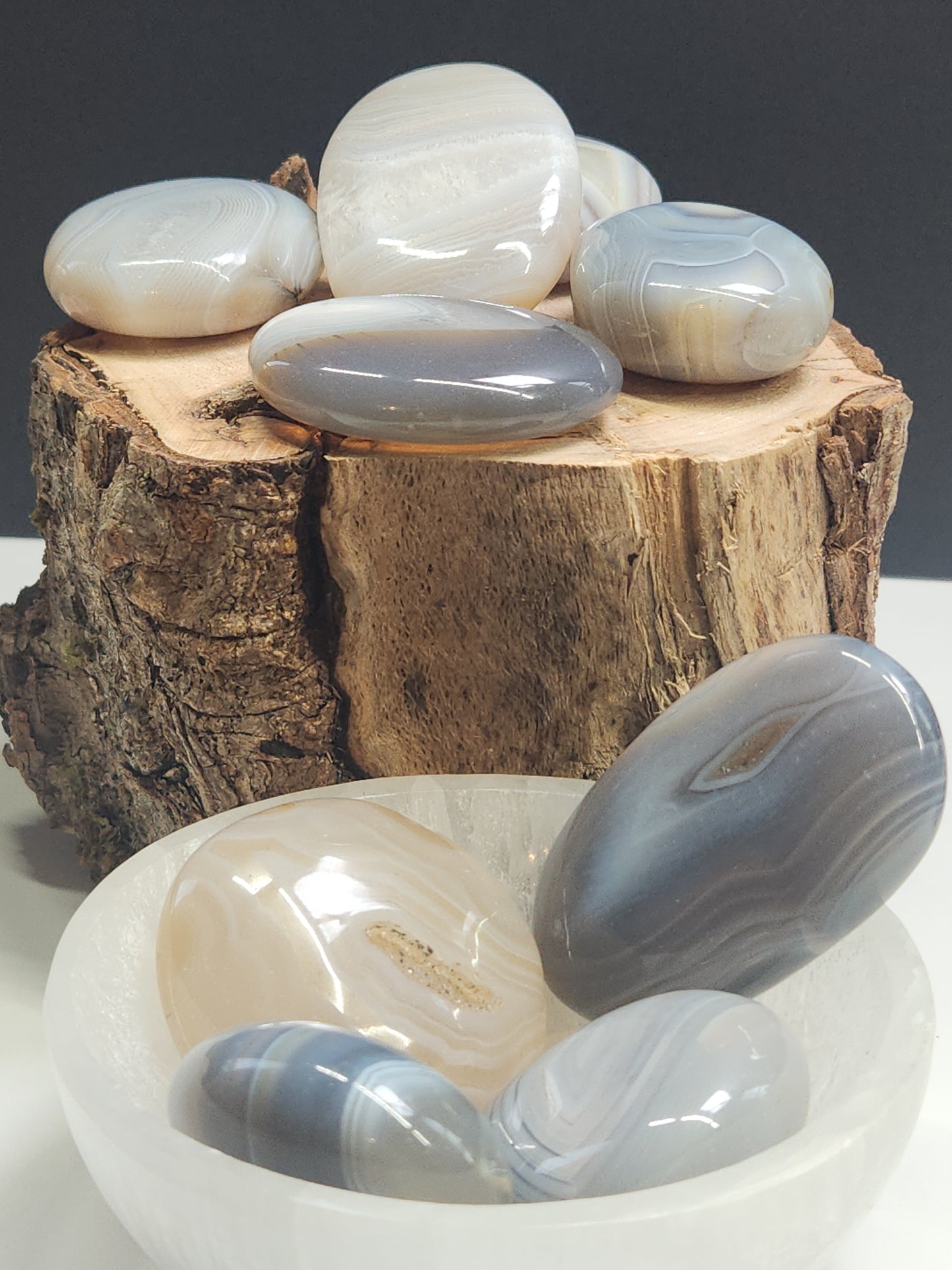 Banded Agate Palmstones BAP-INT