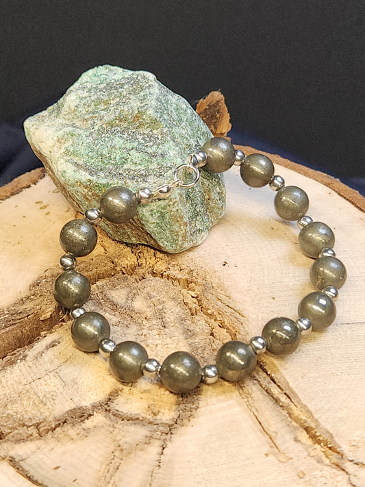 Pyrite Stretch Bracelet BR-07