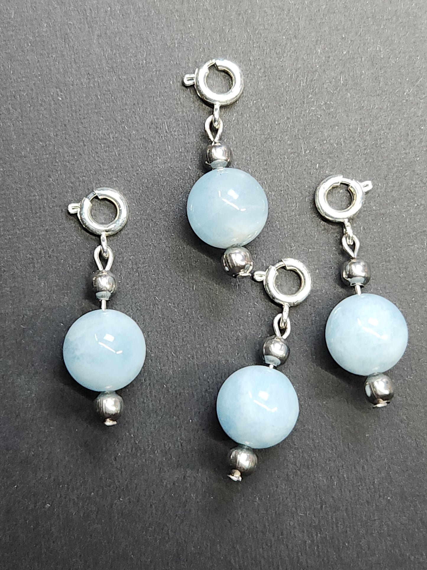 Aquamarine Beaded Charm C-AQ