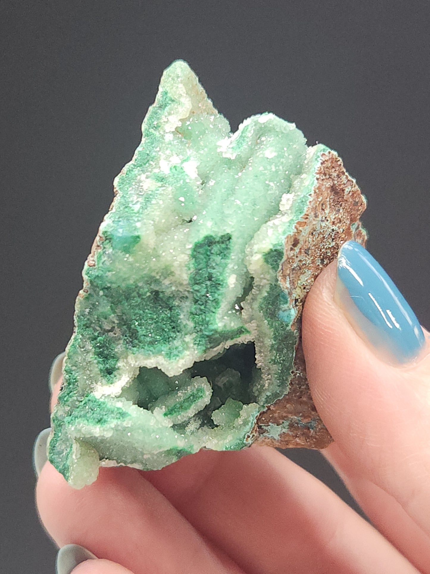 Chrysocolla, Malachite, Druse Specimen, COR-INT1