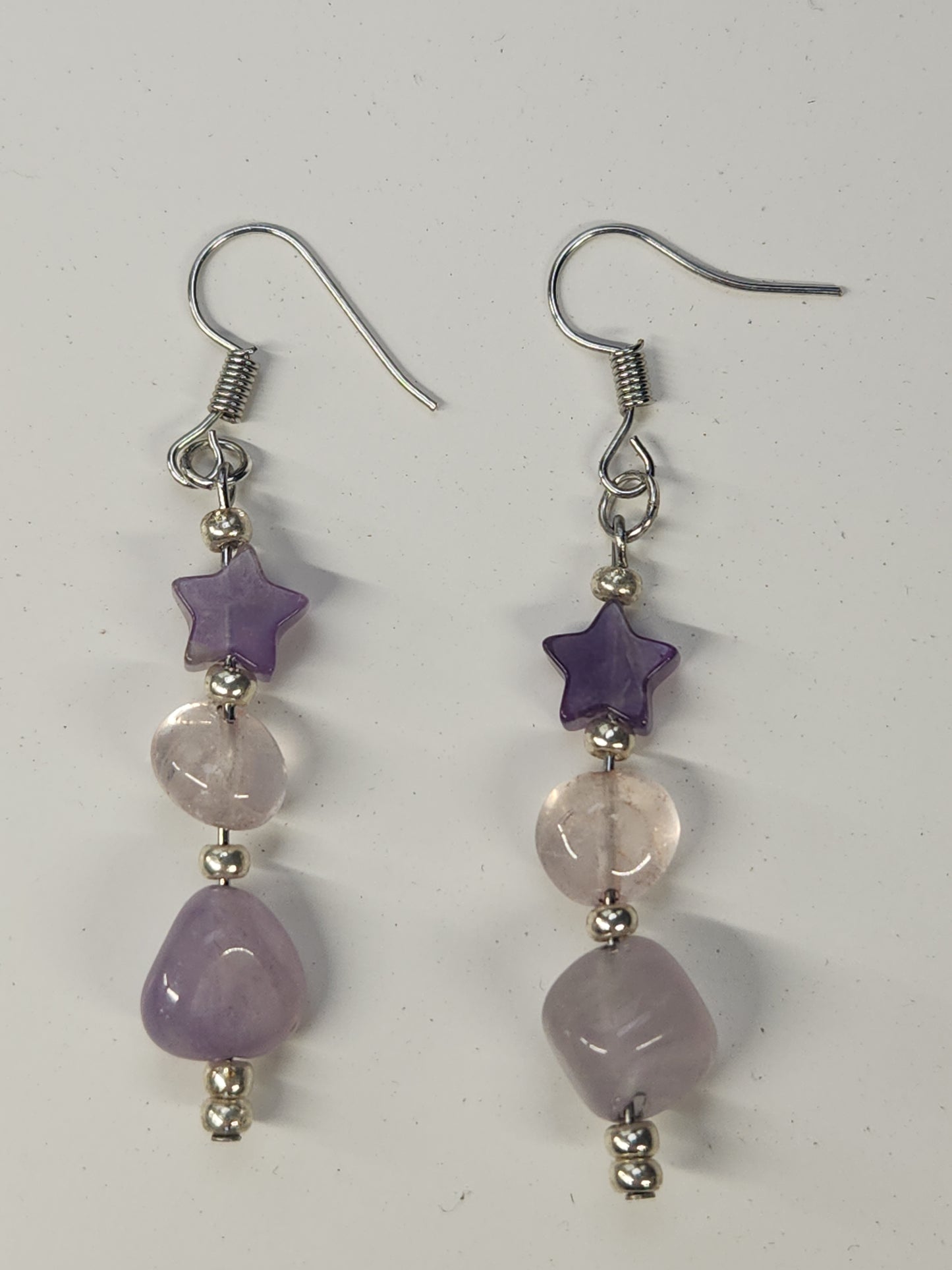 Amethyst Potato Star Earrings ER-01S