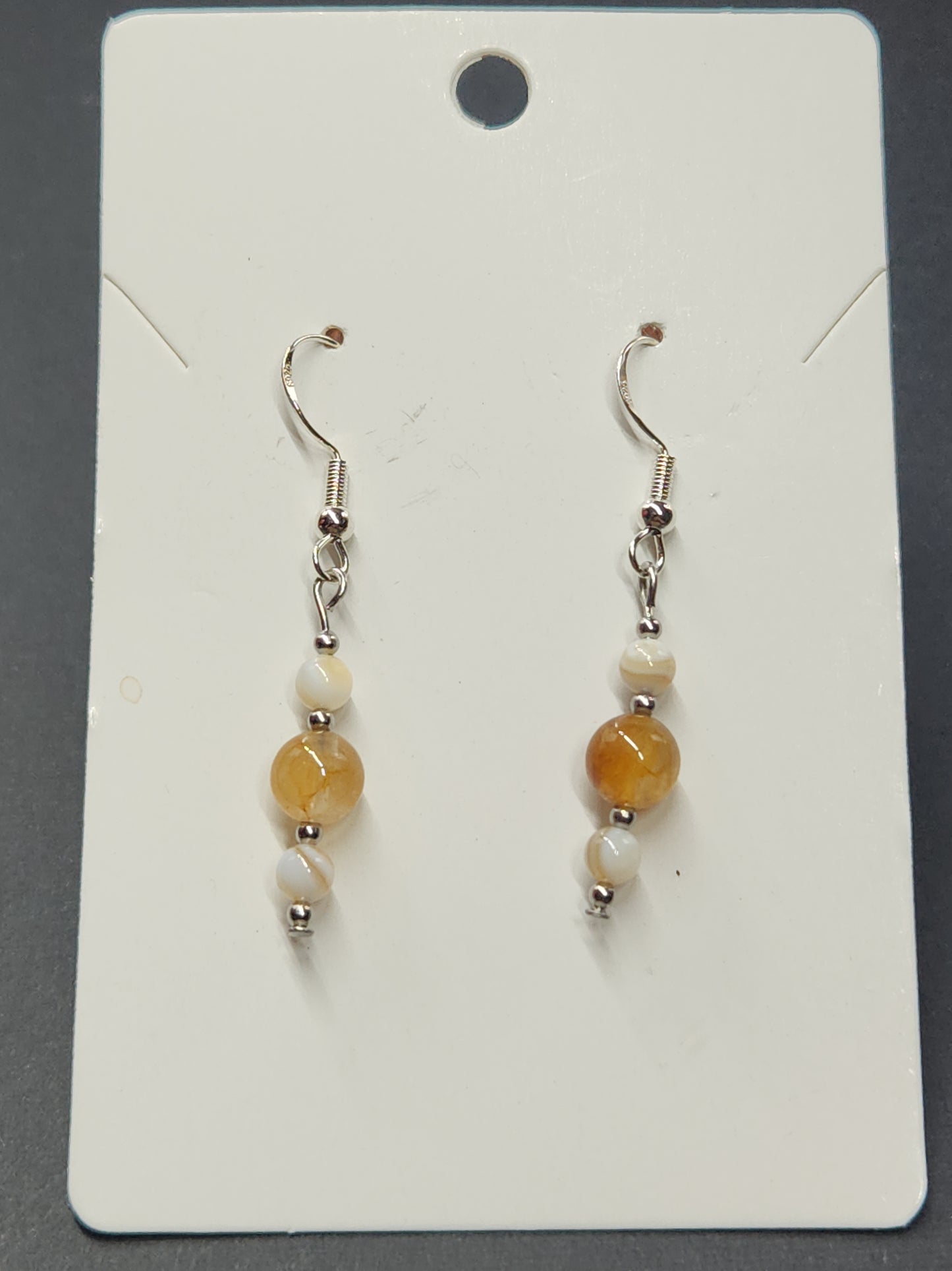 Golden Healer and Shell Bead Earrings ER7