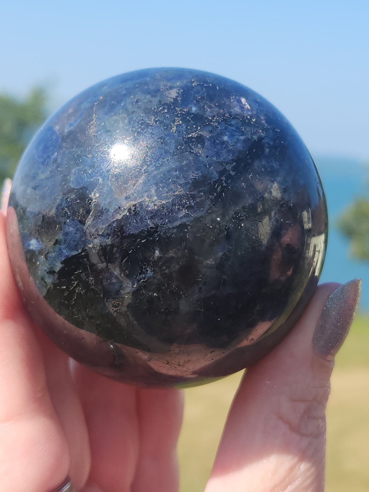 Iolite (Water Sapphire) Sphere IS-002S-411-4