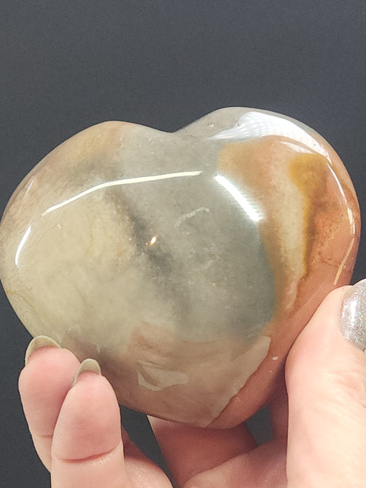 Polychrome Jasper Heart PJH-001S-390-4