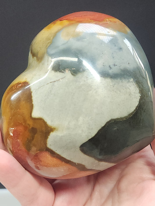 Polychrome Jasper Heart PJH-002S-423-3