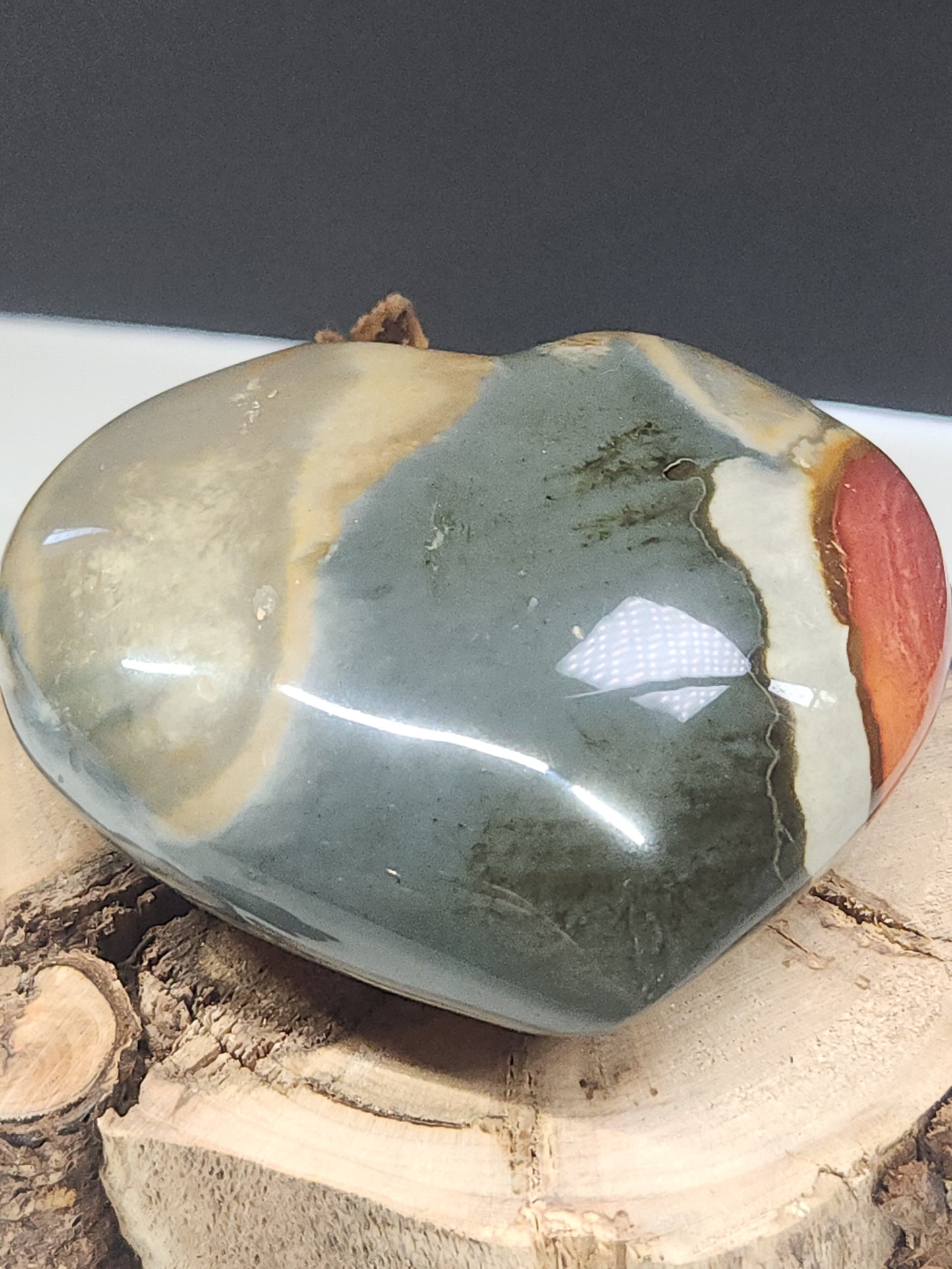 Polychrome Jasper Heart PJH-002S-423-3