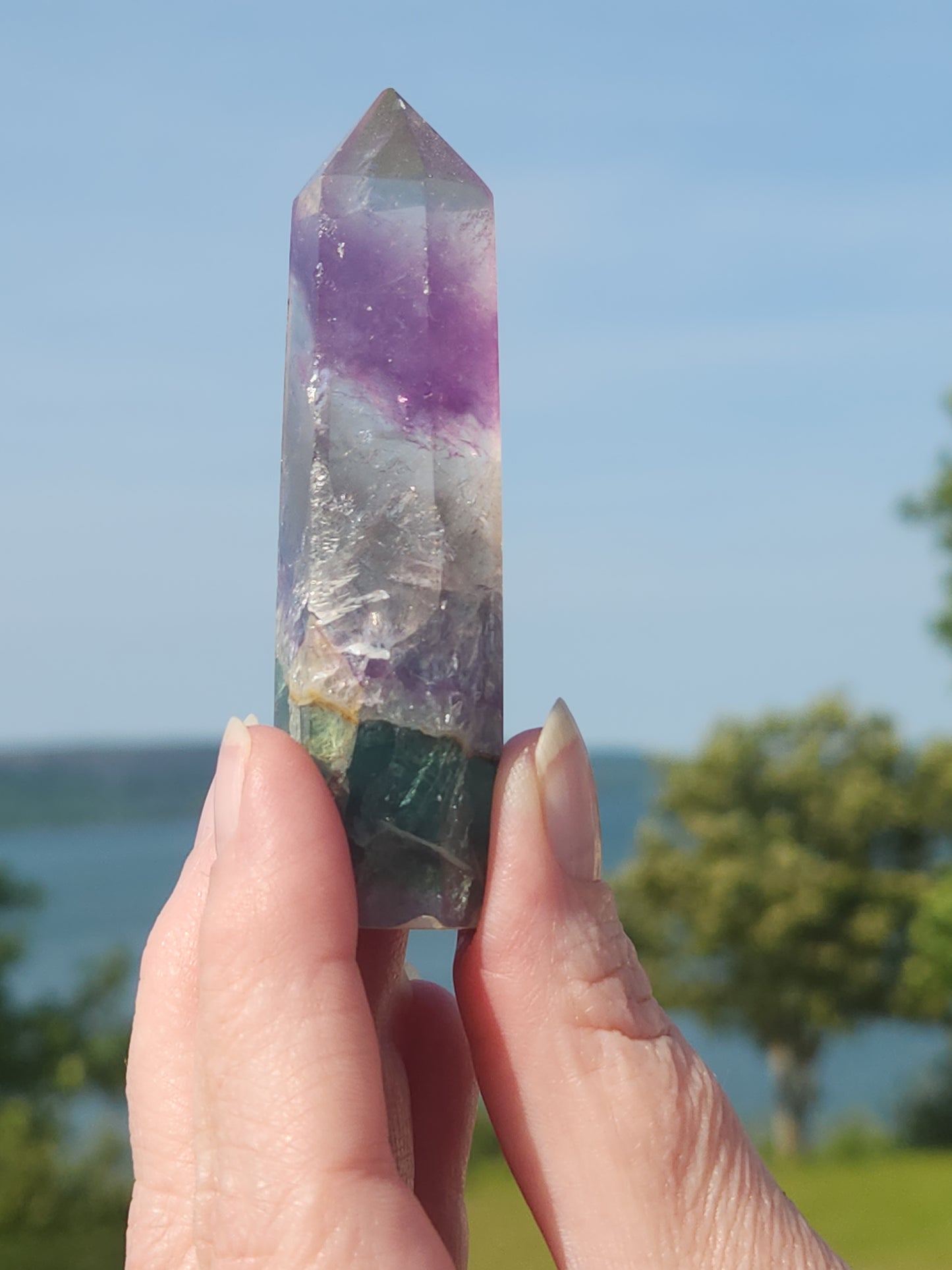 Rainbow Fluorite Tower RFT003