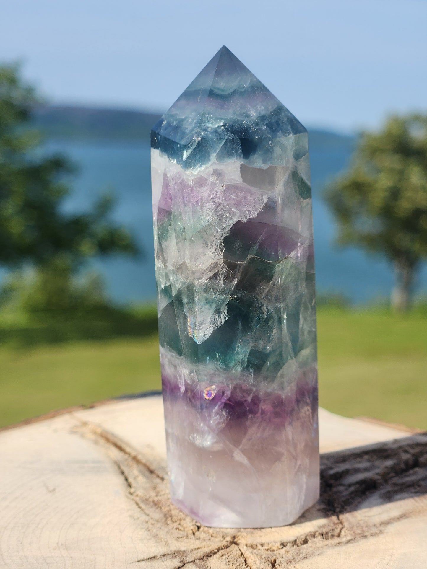 Rainbow Fluorite Tower RFT002