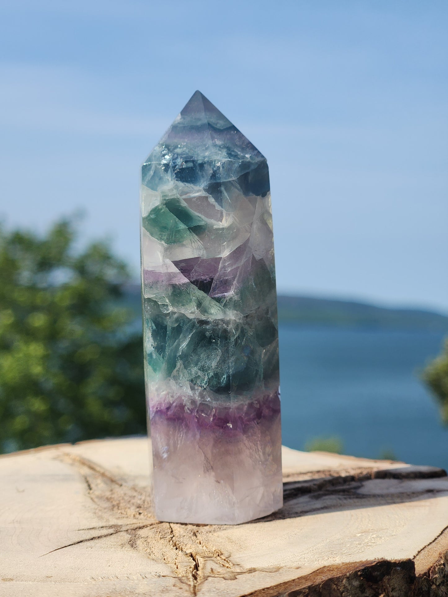 Rainbow Fluorite Tower RFT002