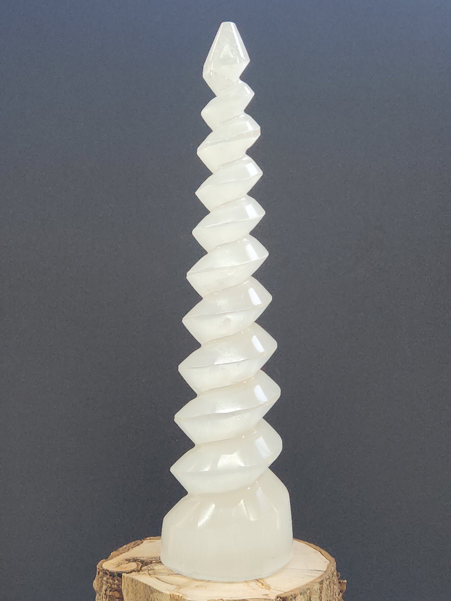 30cm Selenite Spiral Tower SST-30