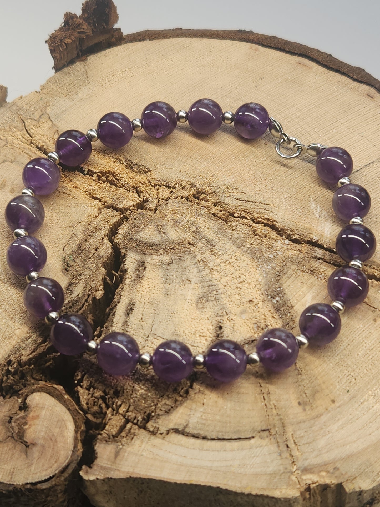 Amethyst Stretch Bracelet BR-SAM01S