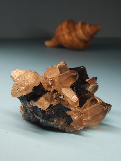 Smoky Quartz and Tourmaline Specimen 114g