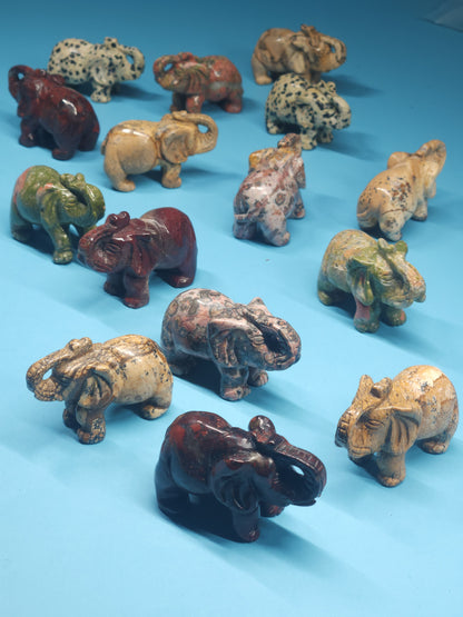 Crystal Elephant Mini-Carvings