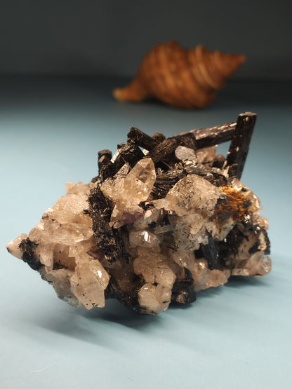 Smoky Quartz and Tourmaline Specimen 175g