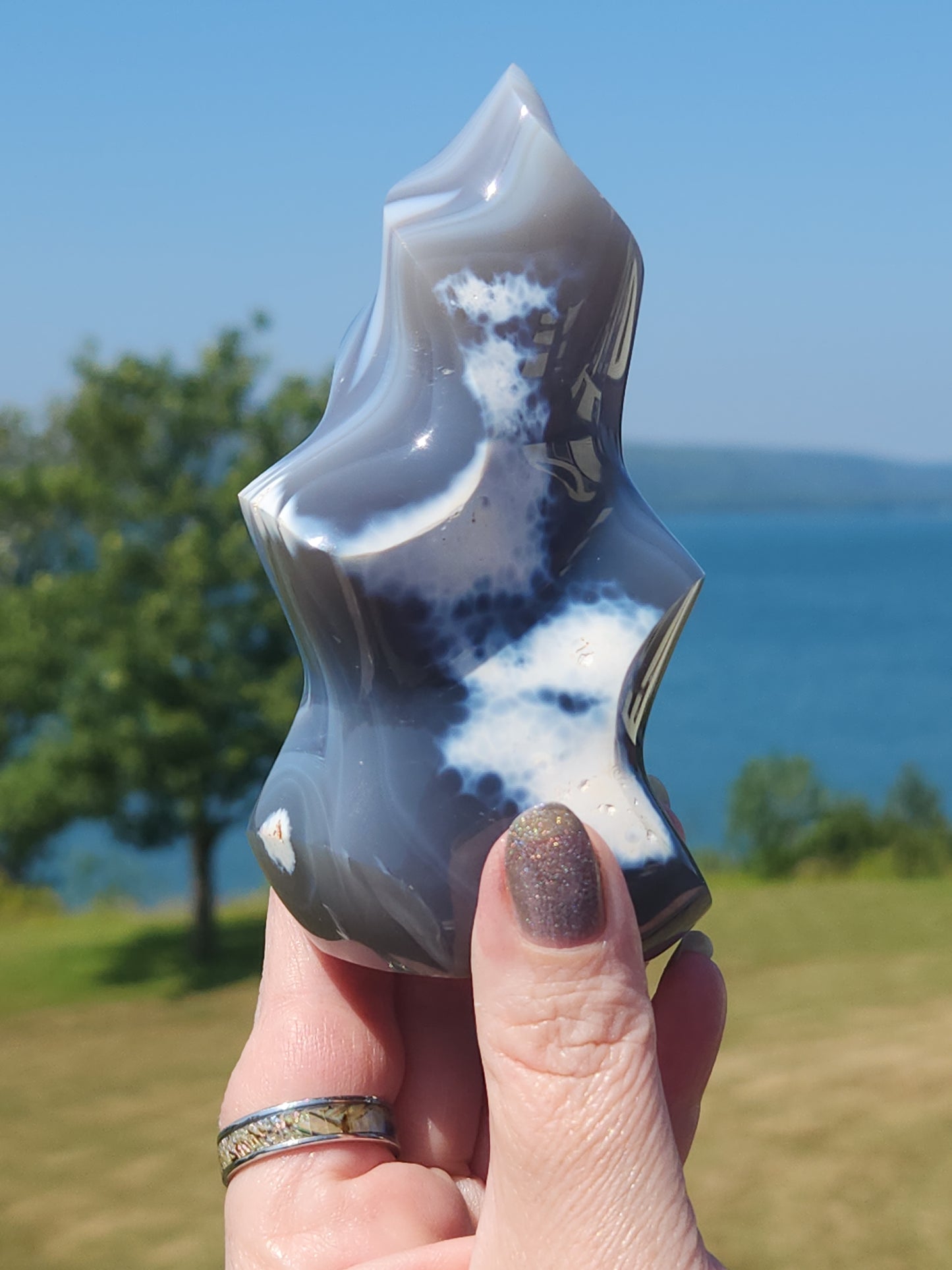 Orca Agate Flame 395g
