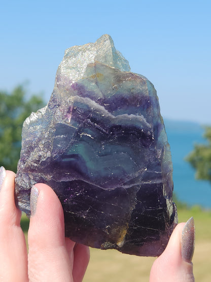 Watermelon Fluorite Slab 134g