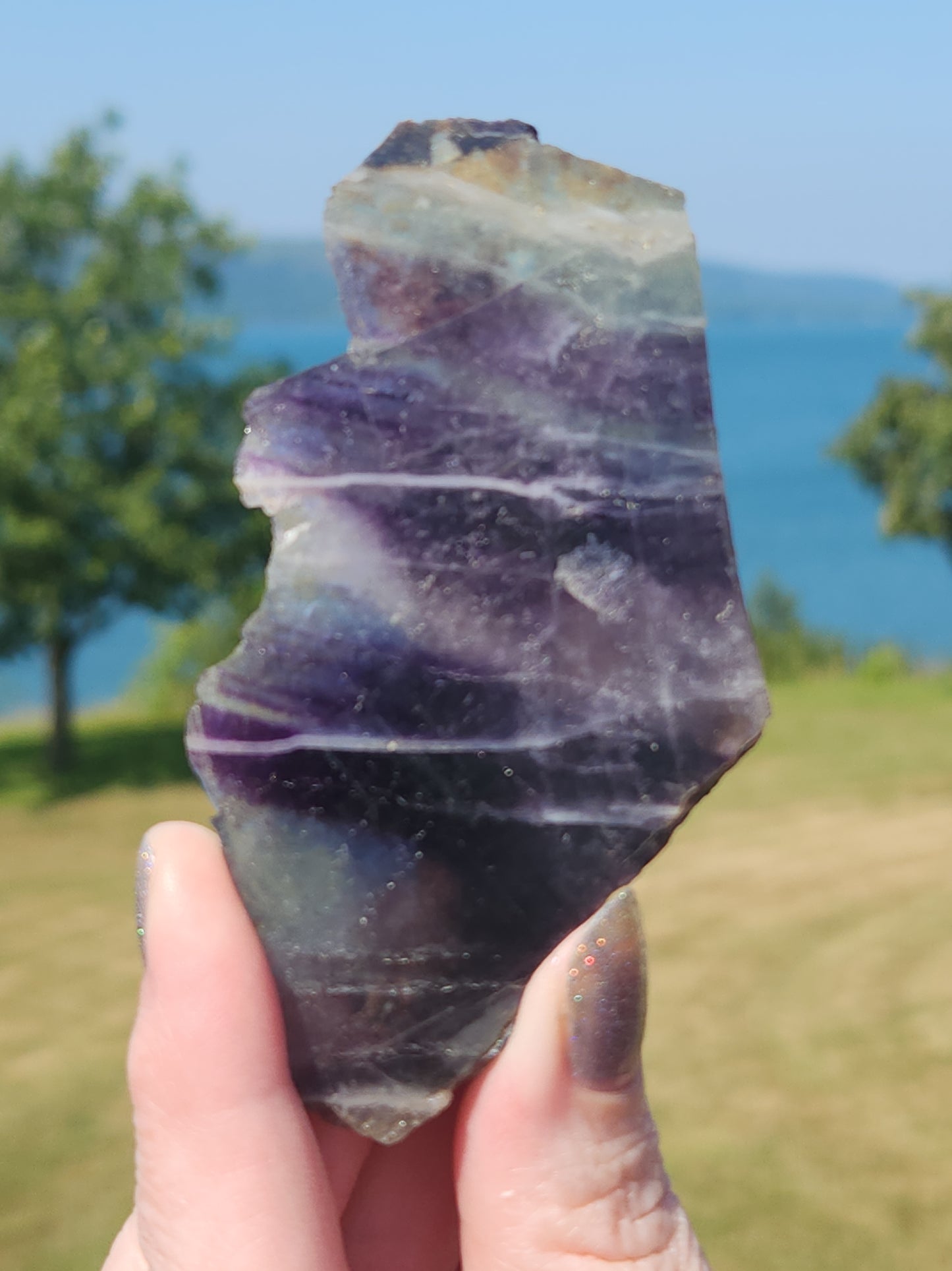 Watermelon Fluorite Slab 56g