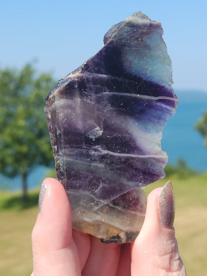 Watermelon Fluorite Slab 56g