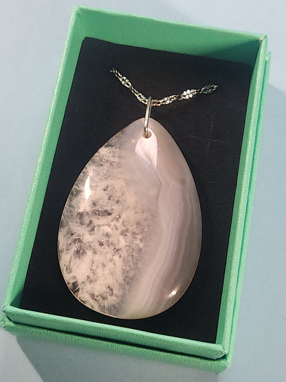 Lace Agate Necklace NKLA-001S-5