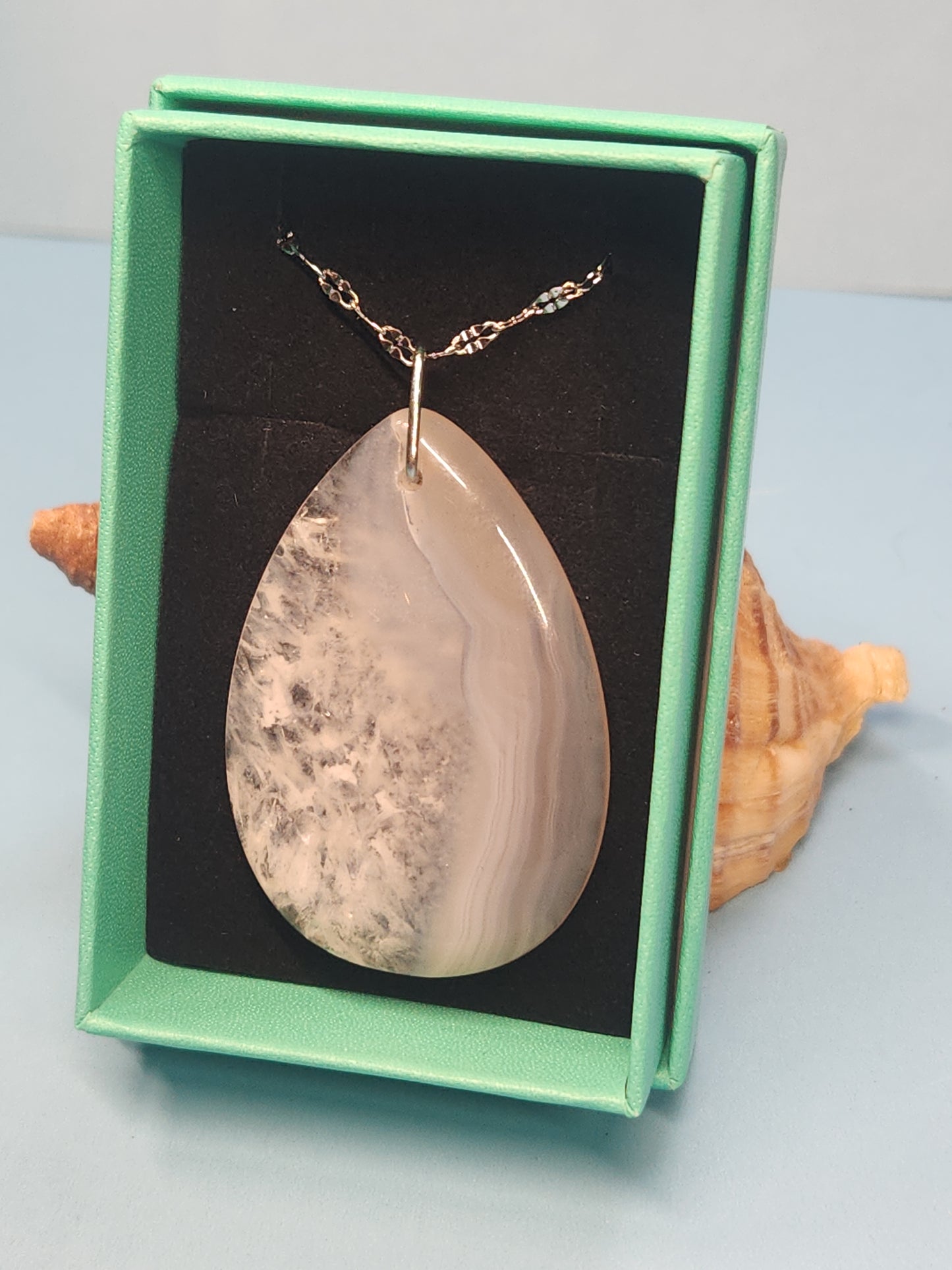 Lace Agate Necklace NKLA-001S-5