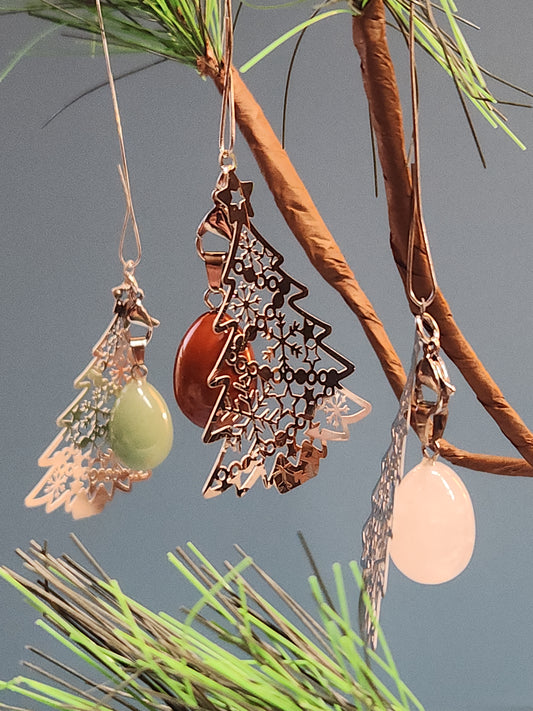 Crystal and Stainless Steel Christmas Ornament and Pendant