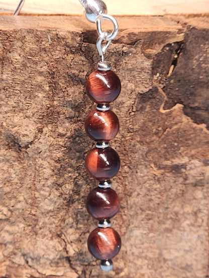 Red Tiger Eye Earrings