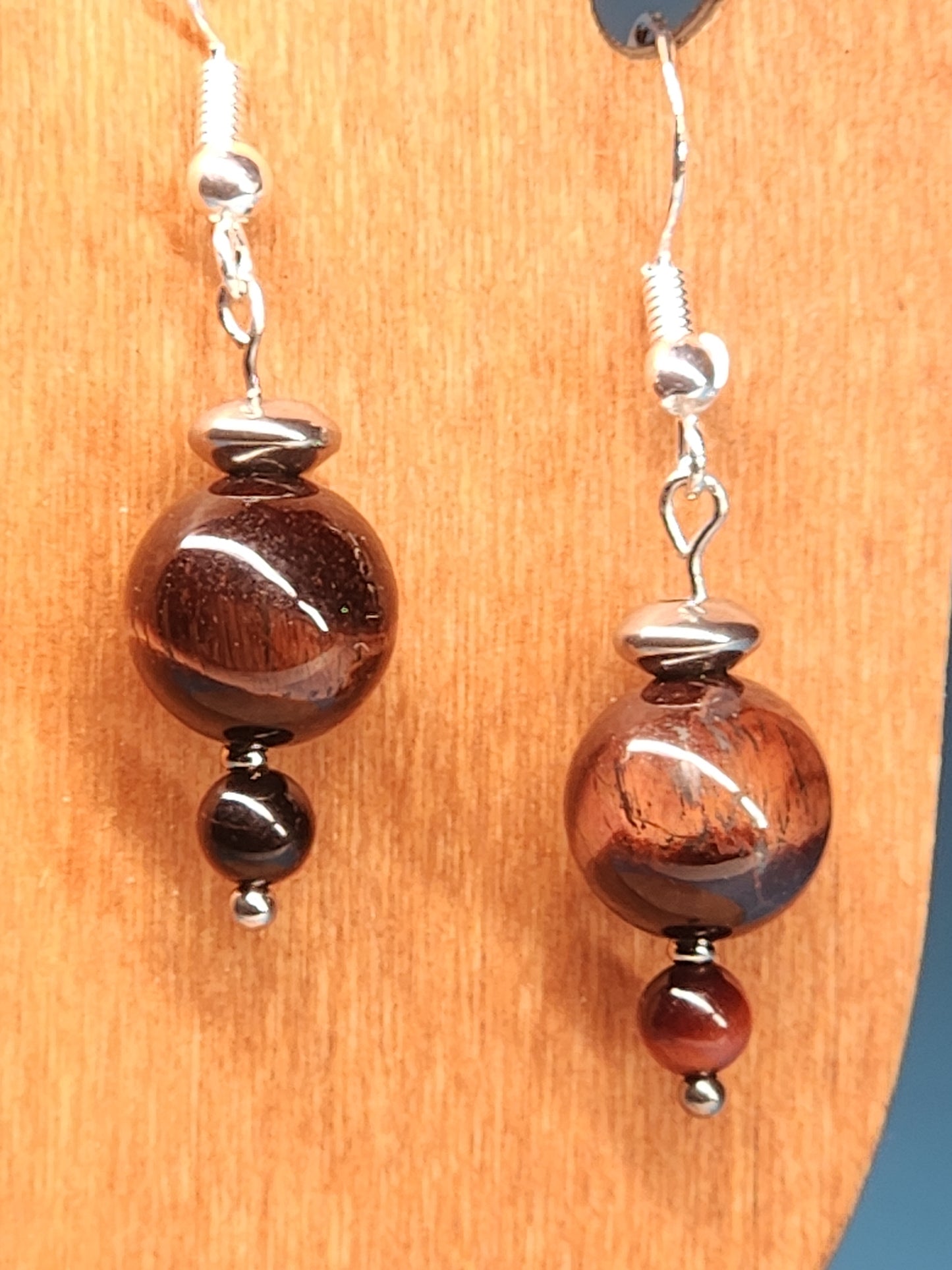 Red Tiger Eye Earrings