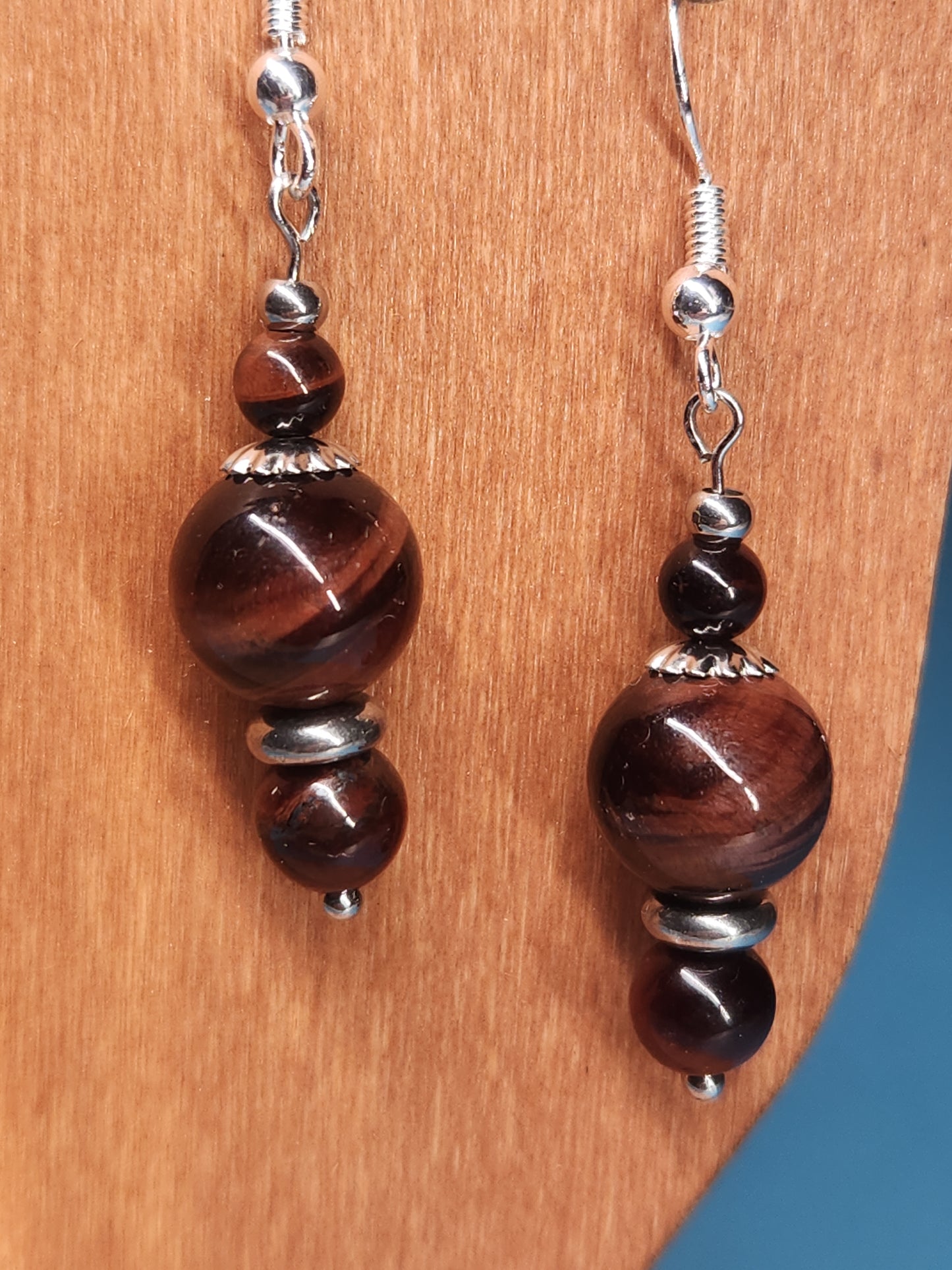 Red Tiger Eye Earrings