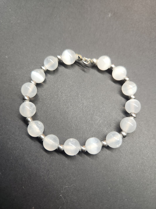 Selenite Stretch Bracelet 6 1/2 inches