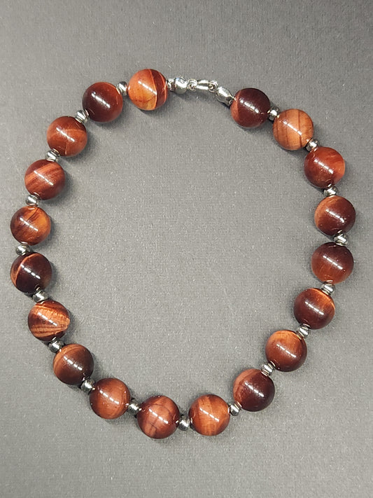 Red Tiger Eye Stretch Bracelet BRRTE-001S
