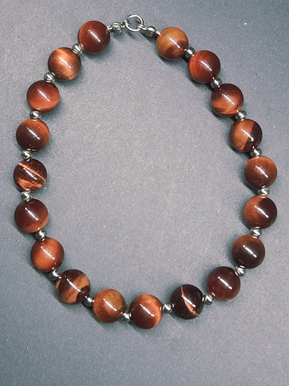 Red Tiger Eye Stretch Bracelet BRRTE-001S