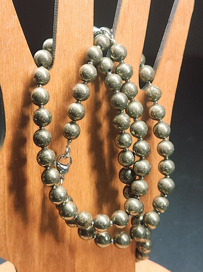 Pyrite Stainless Cable Bracelet BSPY-002S