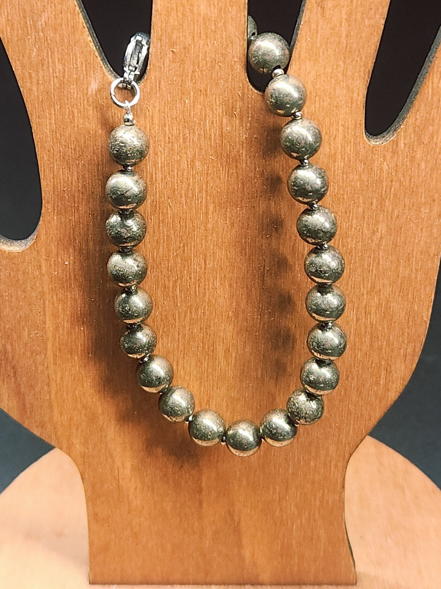 Pyrite Stainless Cable Bracelet BSPY-002S