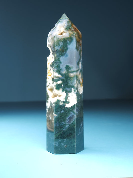 Moss Agate Tower 95g