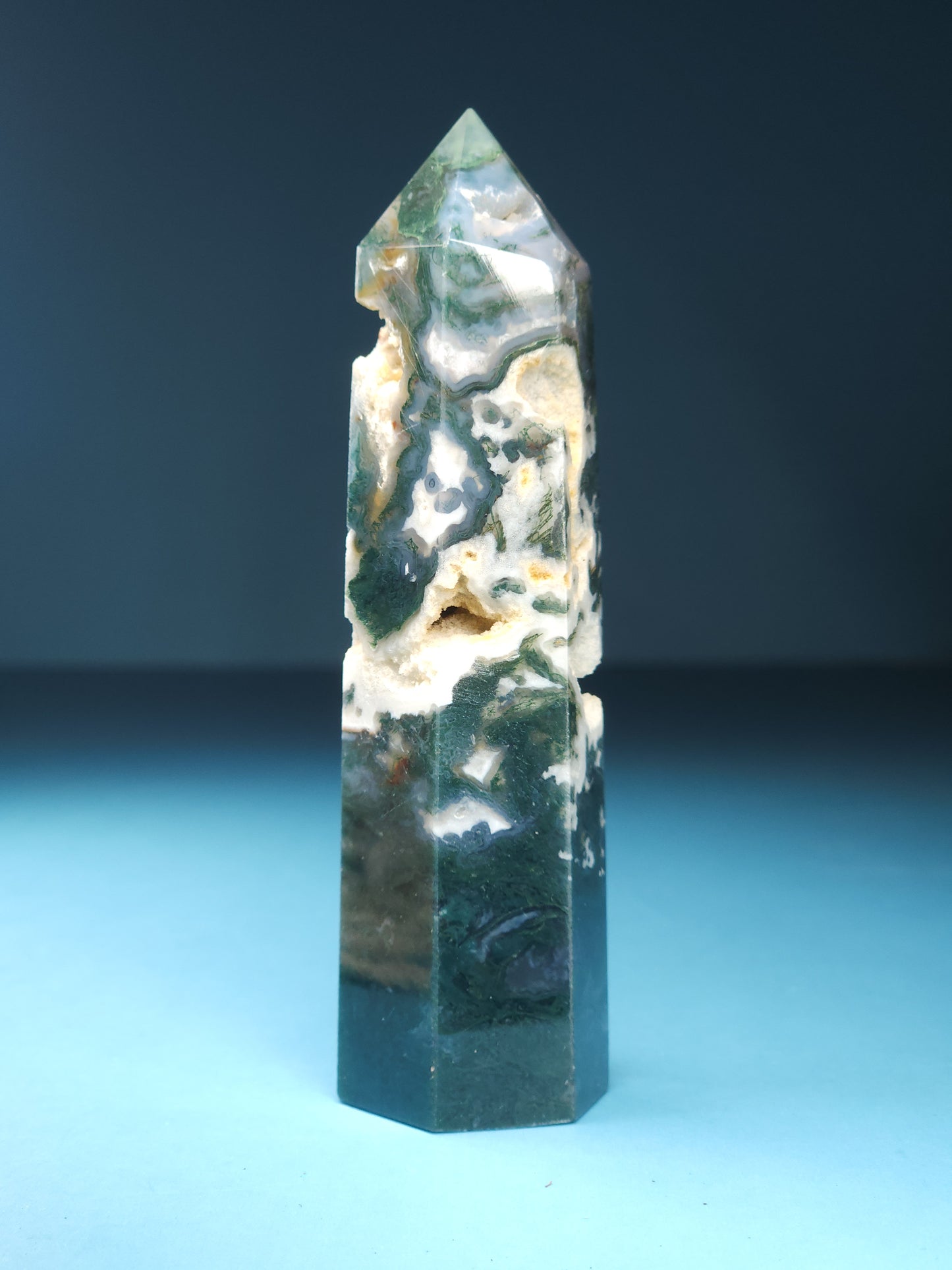 Moss Agate Tower 95g