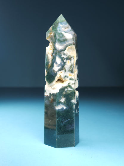 Moss Agate Tower 95g
