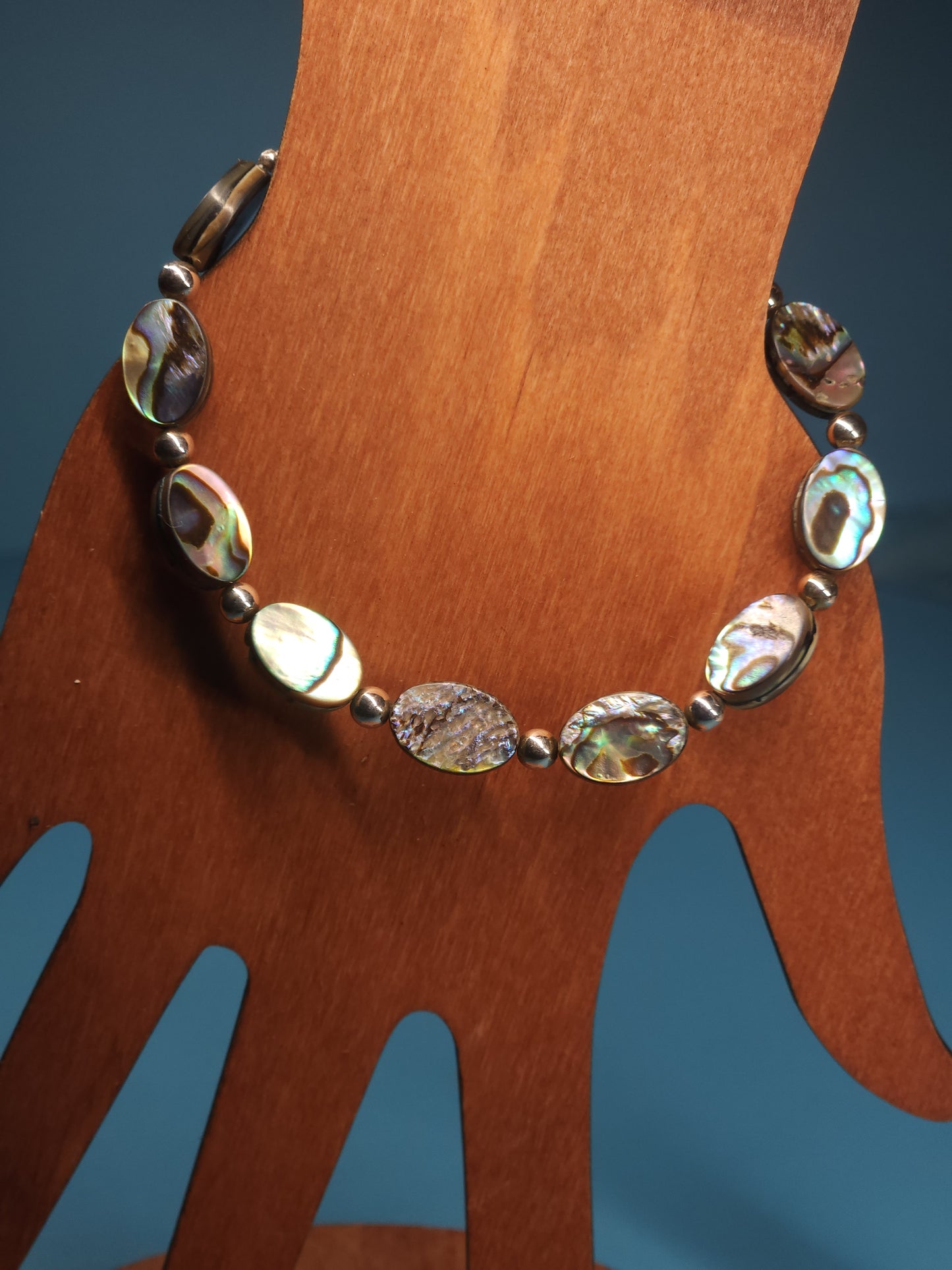 Abalone Stainless Cable Bracelet