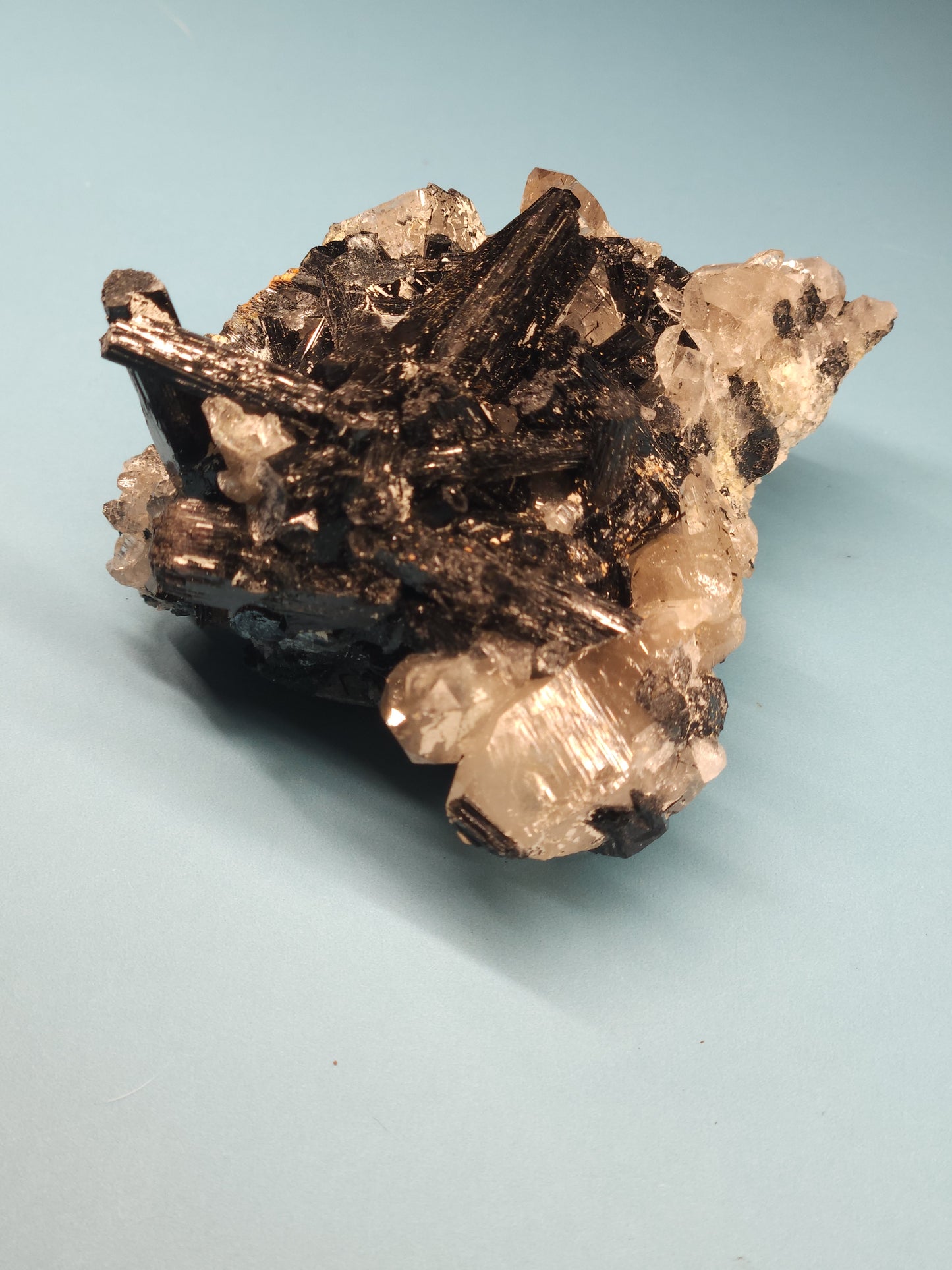 Smoky Quartz and Tourmaline Specimen 175g