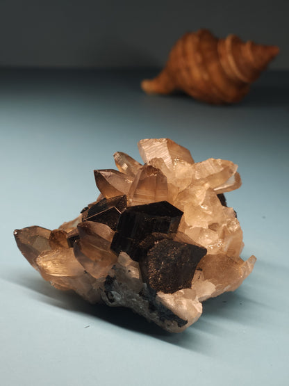 Smoky Quartz and Tourmaline Specimen 114g