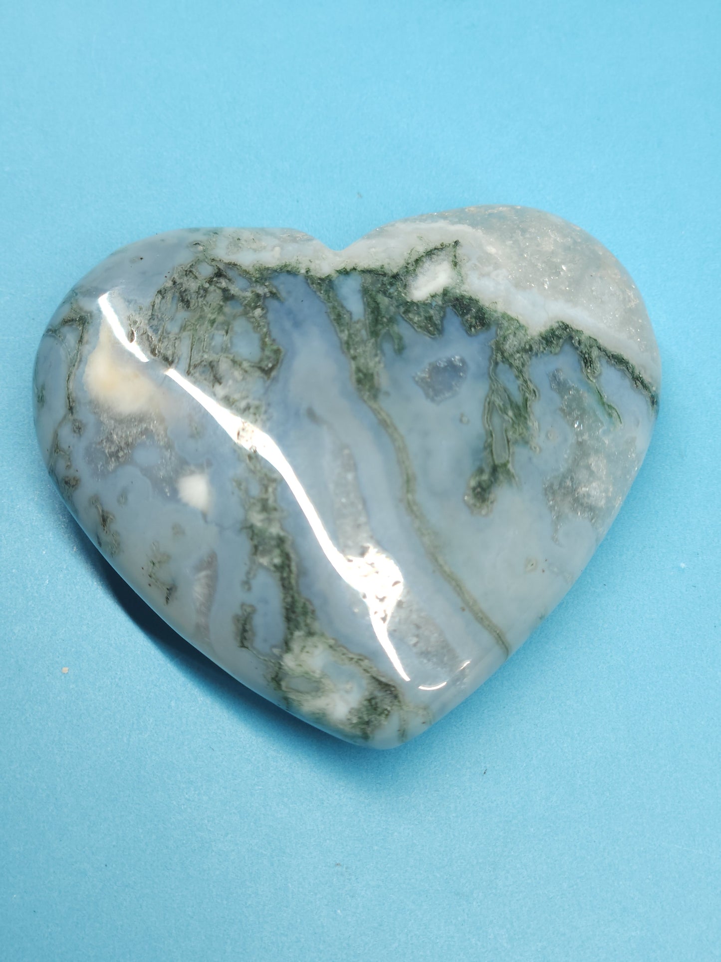 Moss Agate Heart 55g