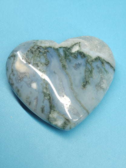 Moss Agate Heart 55g