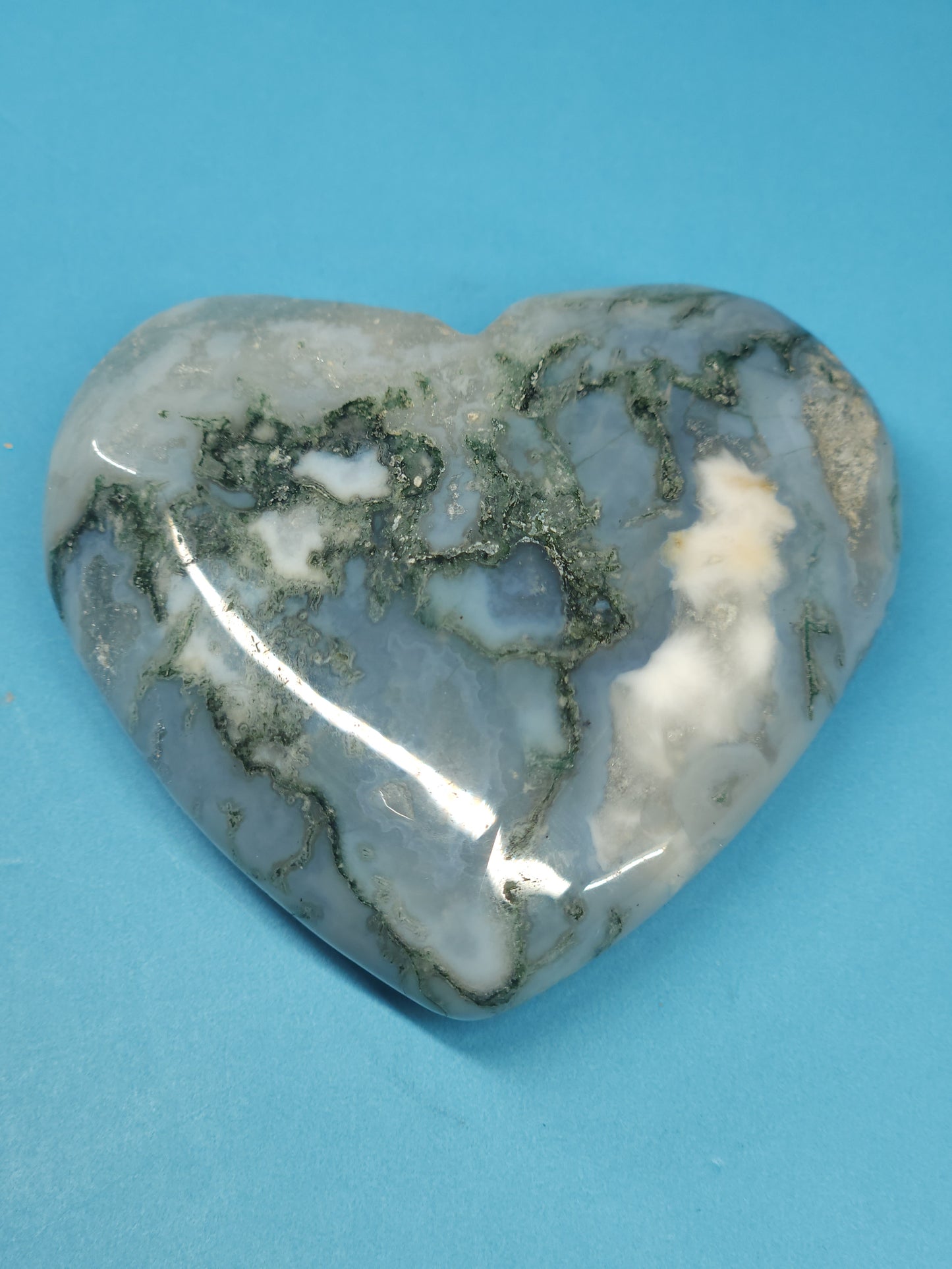 Moss Agate Heart 55g