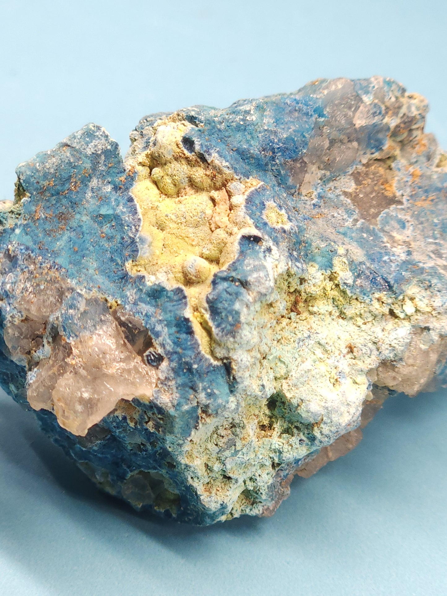 Botryoidal Shattuckite and Chrysocolla Specimen 43g