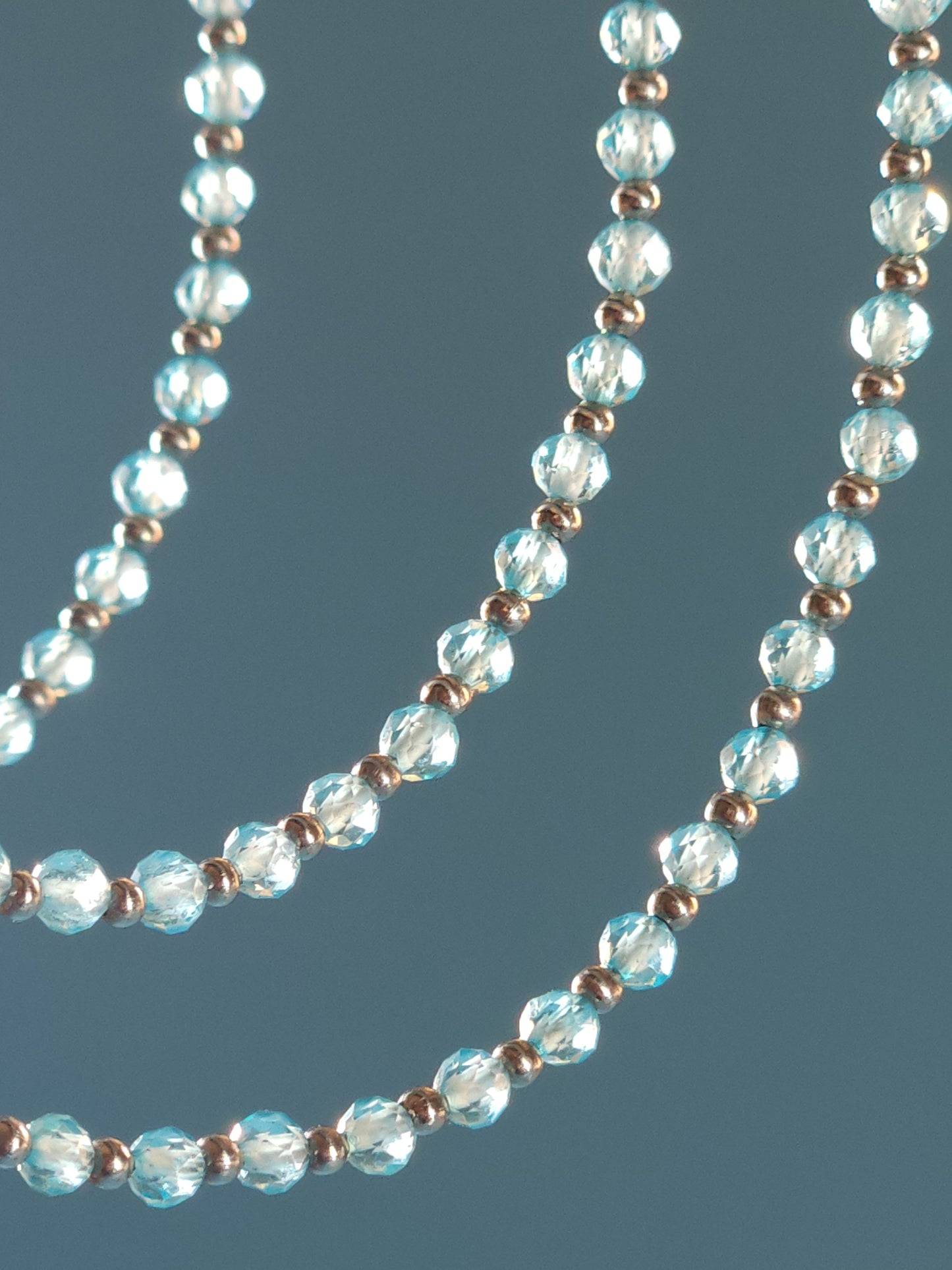 Topaz Stainless Cable Bracelet 6.5-7.5"