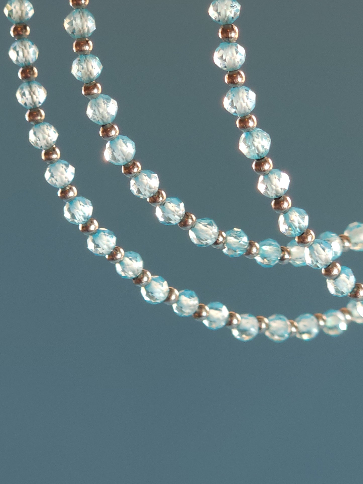 Topaz Stainless Cable Bracelet 6.5-7.5"
