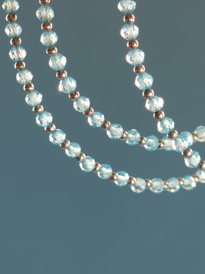 Topaz Stainless Cable Bracelet 6.5-7.5"