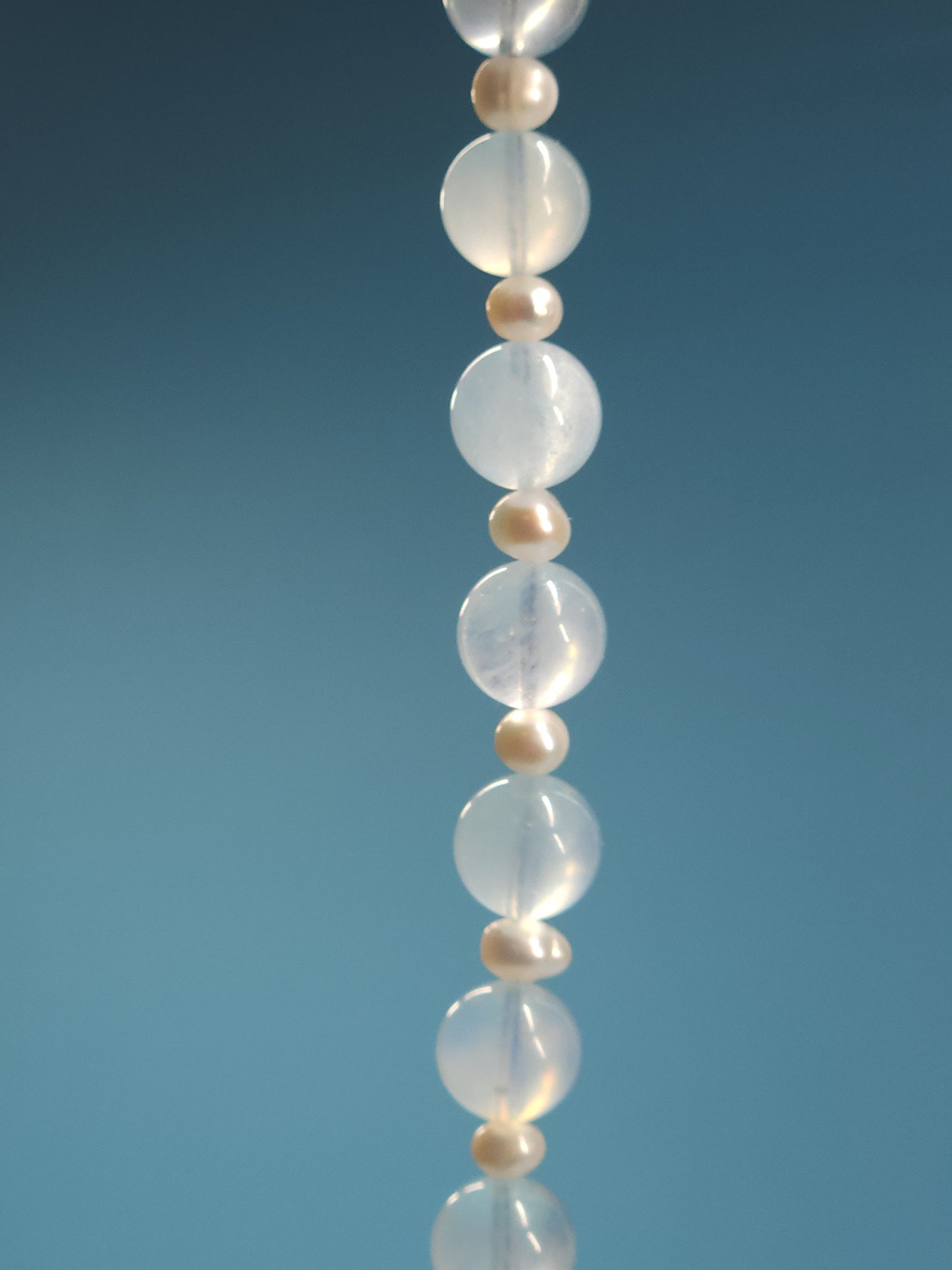 Aquamarine and Freshwater Pearl Necklace
