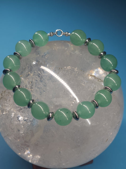 Green Aventurine Stretch Bracelet 6"